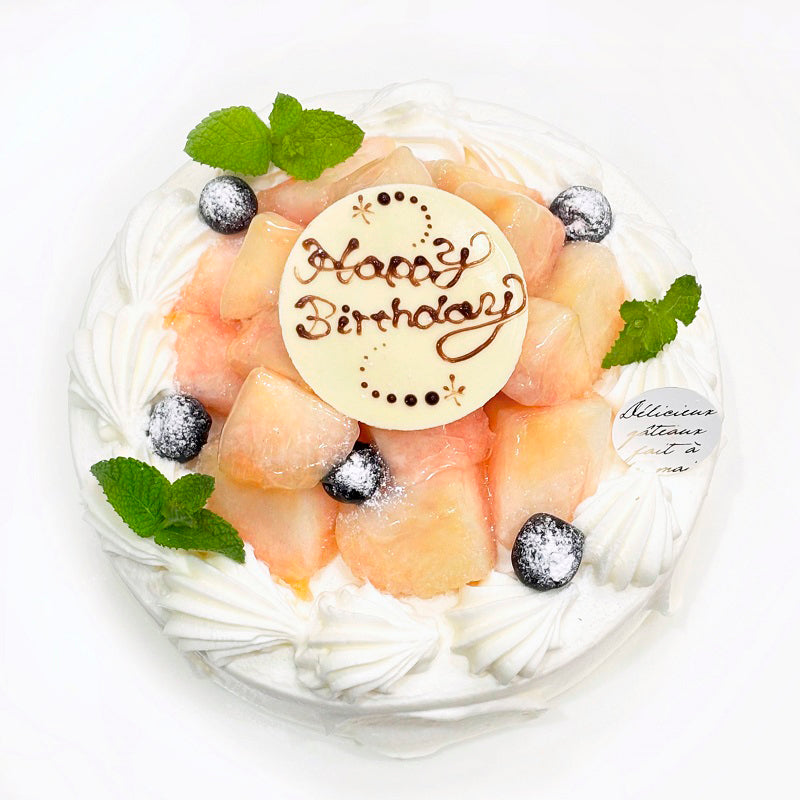 【季節限定】白桃のケーキ（12cm・15cm・18cm）